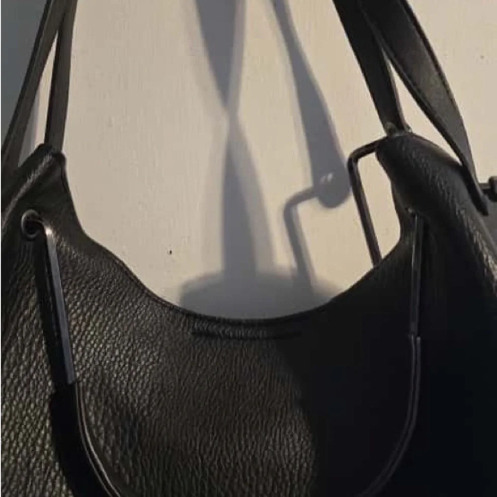 Sondra Roberts Black Leather Tote Bag